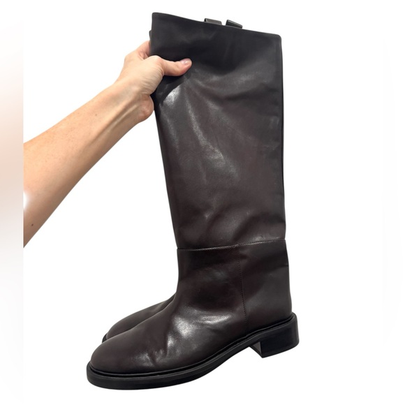 COS Brown Leather Riding boots - Picture 8 of 14